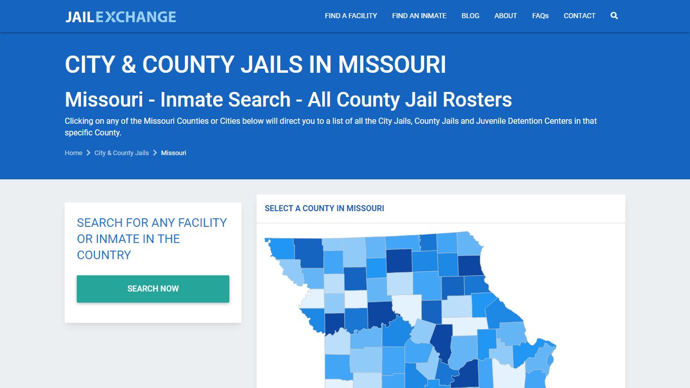 Missouri Inmate Search - All County Jail Rosters | Jail Exchange